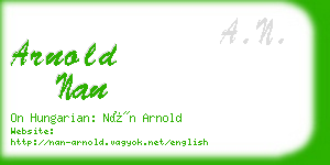 arnold nan business card